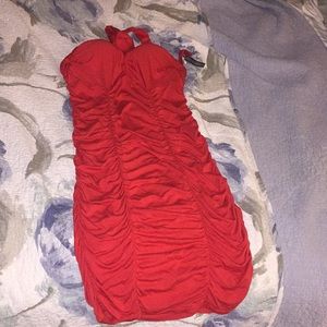 Red sexy dress push-ups 34A bra